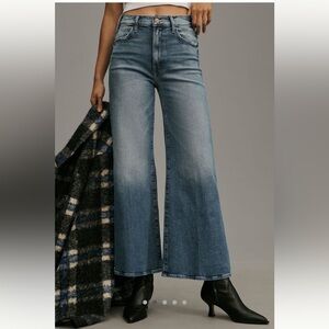 MOTHER Hustler Roller Sneak High-Rise Wide Leg Ankle Jeans